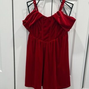 Elegant Red Velvet Dress - NWOT